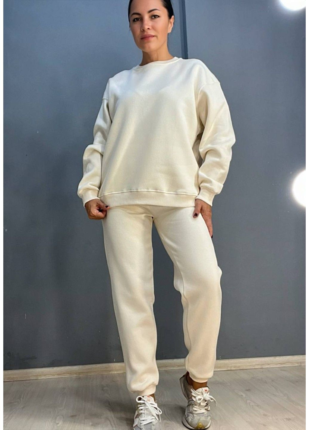 Брюки жіночі 24-13 спортивні штани джоггери резинка на талії утеплені PEPPER MINT (304548478)