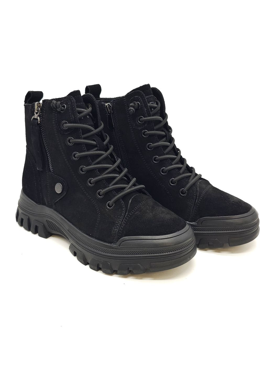 Жіночі черевики чорні замшеві L-13-7 24 см (р) Lonza (266777906)