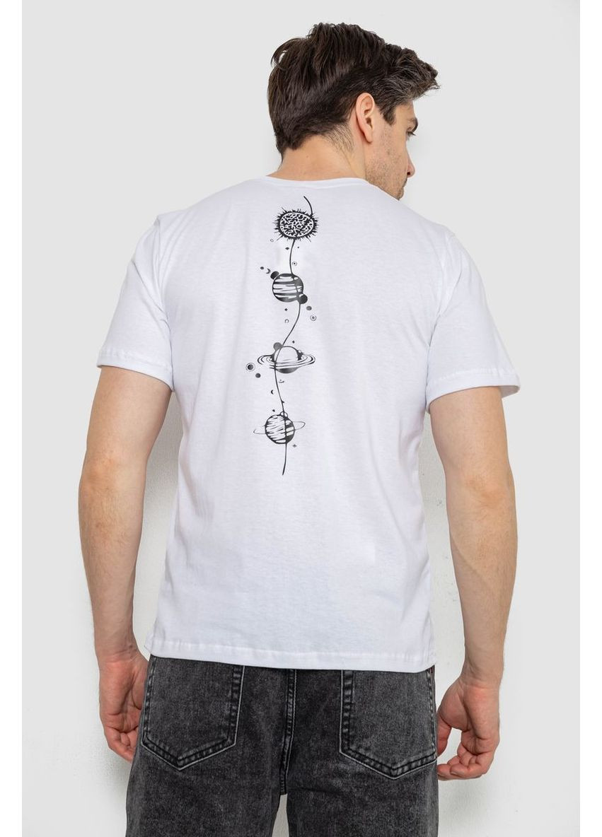 Белая футболка мужская с принтом, 241r1907 Ager