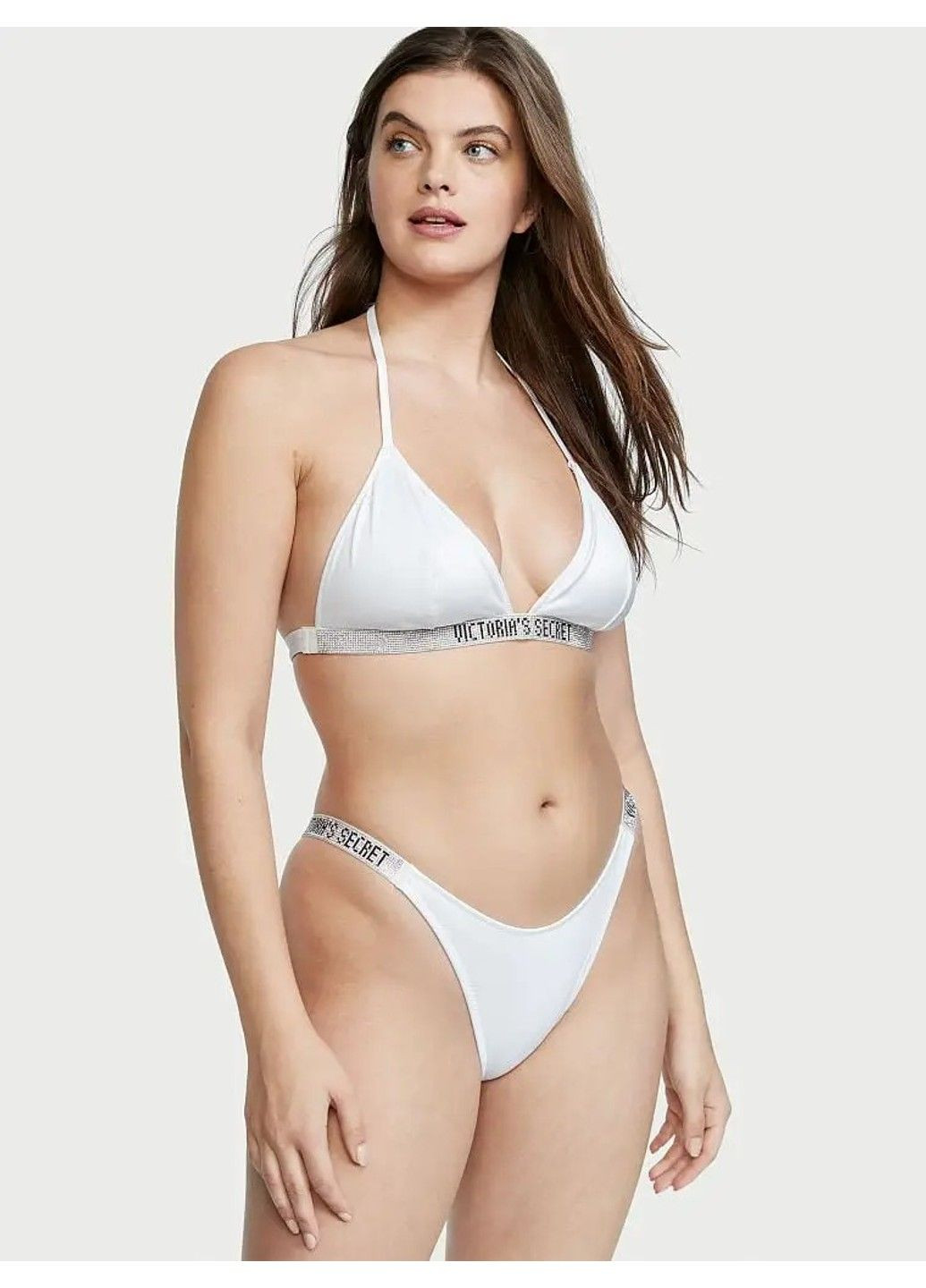 Белый купальник triangle shine swim раздельный Victoria's Secret