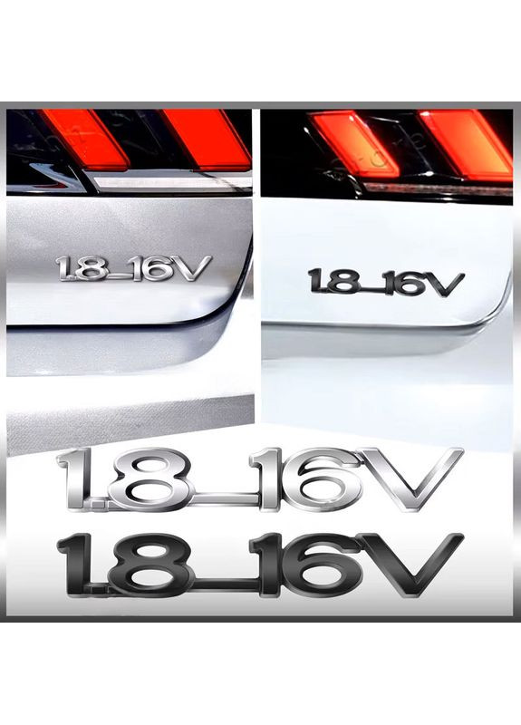 Емблема напис 1.8-16V (для ) Чорна 13х85 мм (на скотчі) Opel (369612217)