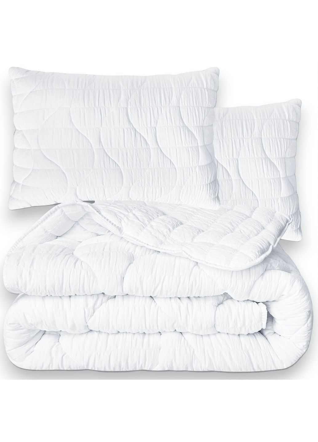 Комплект постільний євро CloudDream ковдра 200х220 та подушки 50х70 2 шт гіпоалергенний, білий (8-36026*001) IDEIA (359479230)