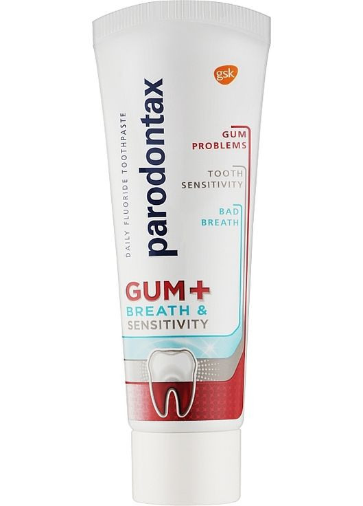 Зубная паста Защита Ясень + Свежее Дыхание и Чувствительность Зубов - Gums + Breath & Sensitive Teeth 75ml (1088682-42108323) Parodontax (368640944)
