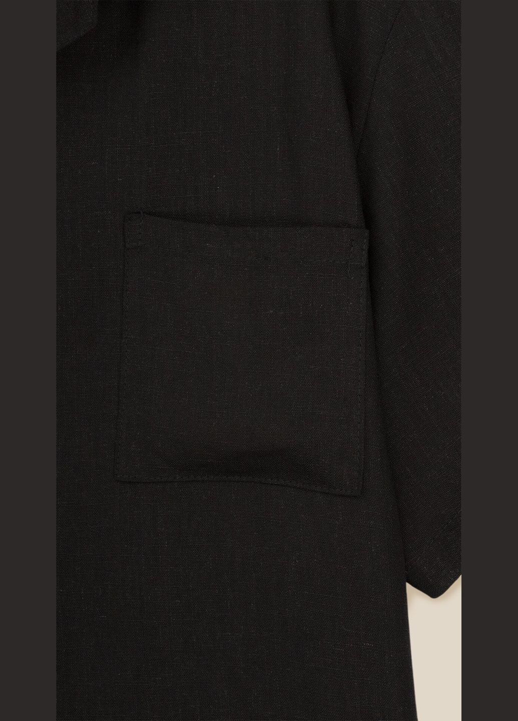 Черная кэжуал рубашка однотонная LAWA