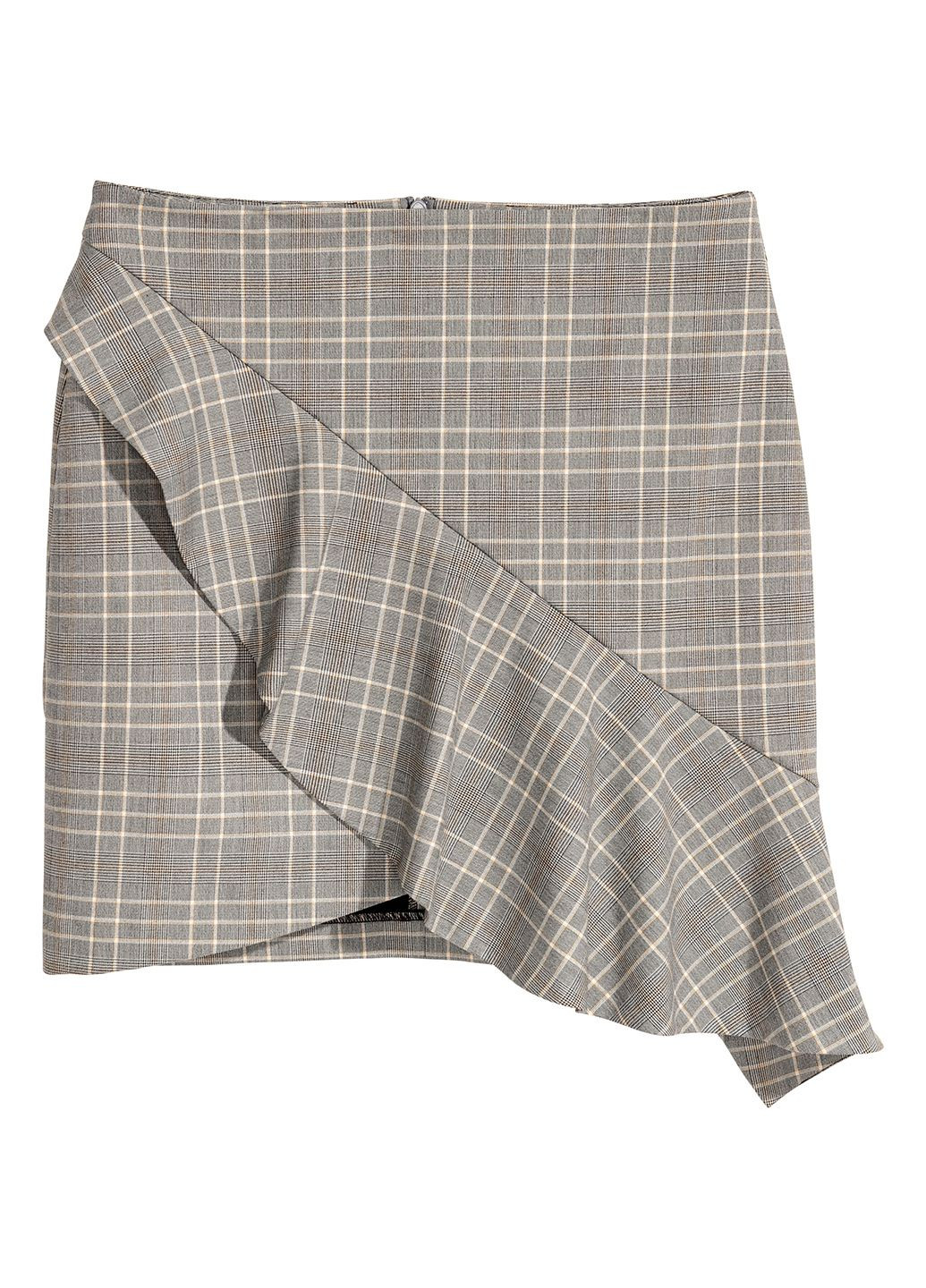 Серая в клетку юбка H&M