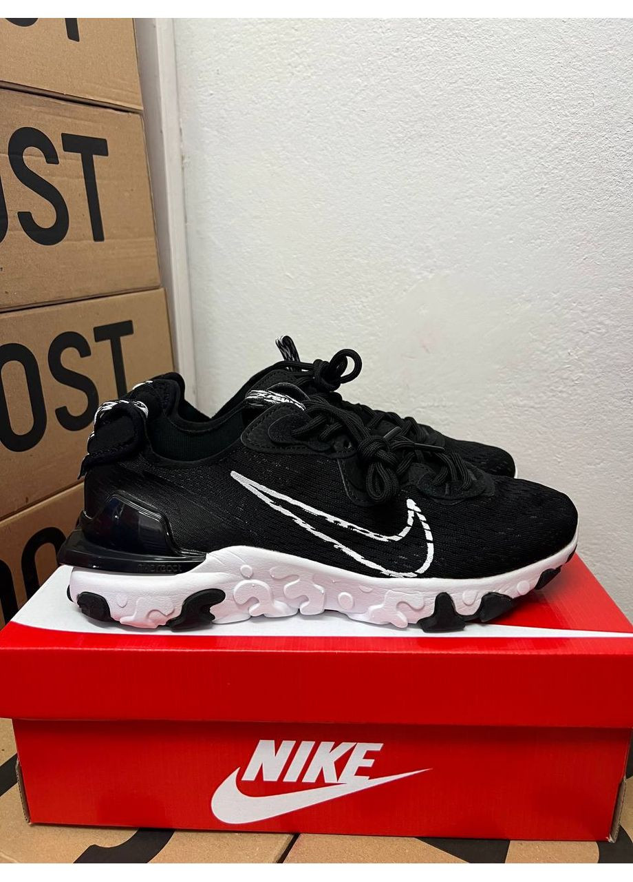 Черные демисезонные кроссовки мужские nike react vision black найк реакт висион No Brand