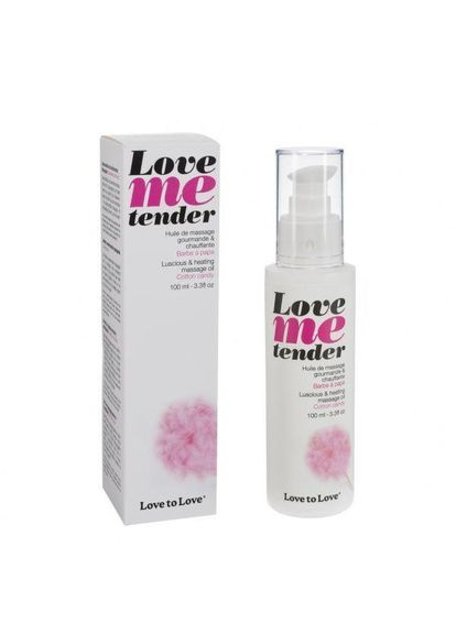 Массажное масло Love To Love LOVE ME TENDER Cotton candy (100 мл) натуральное без консервантов No Brand (303878061)