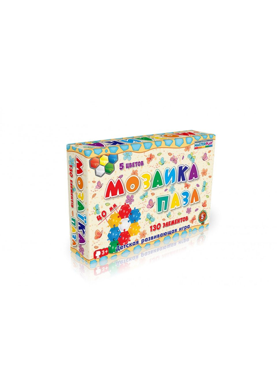 Дитяча мозаїка пазл №5 1 146, 130 деталей Ø40мм Colorplast (364131576)