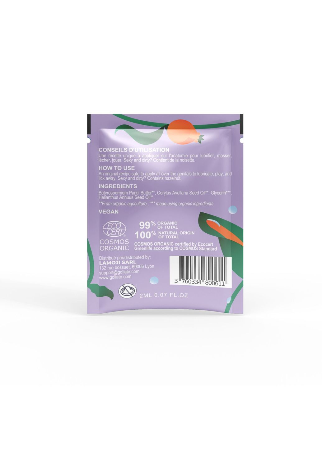 Пробник масажної олії Couple Gourmand Noisette 2 мл Goliate (369945451)