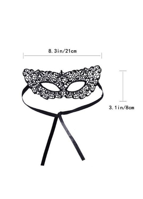 Маска на лице маскарадна one size чорний No Brand (362267831)