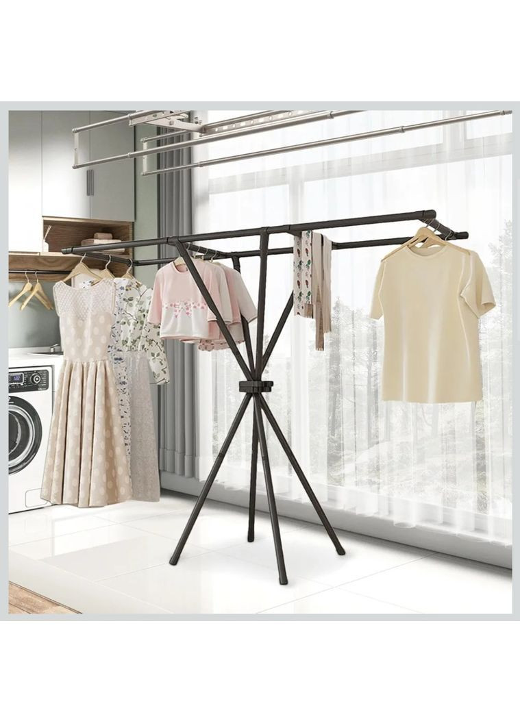 Складна вішалка для одягу 140х130х55см No Brand (370270799)