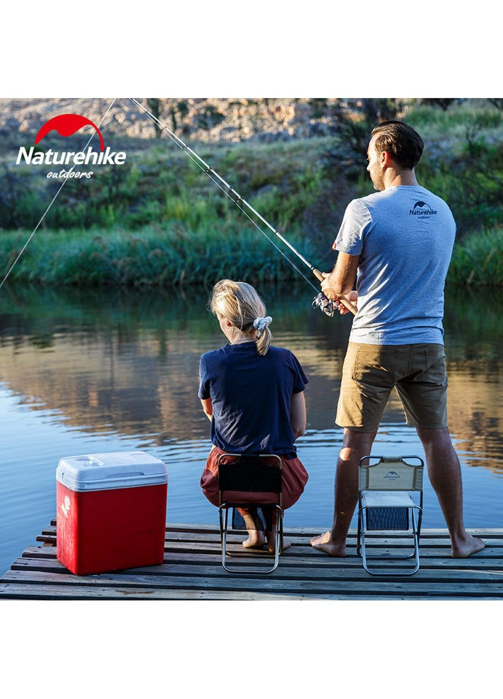 Розкладний стілець зі спинкою Naturehike MZ01 NH18M001-Z (Хакі) No Brand (332637582)