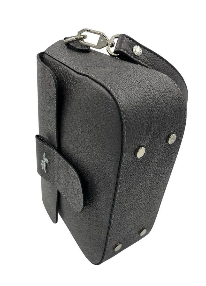 Сумка жіноча сіра кросбоді натуральна шкіра 5068 Karya (368801432)