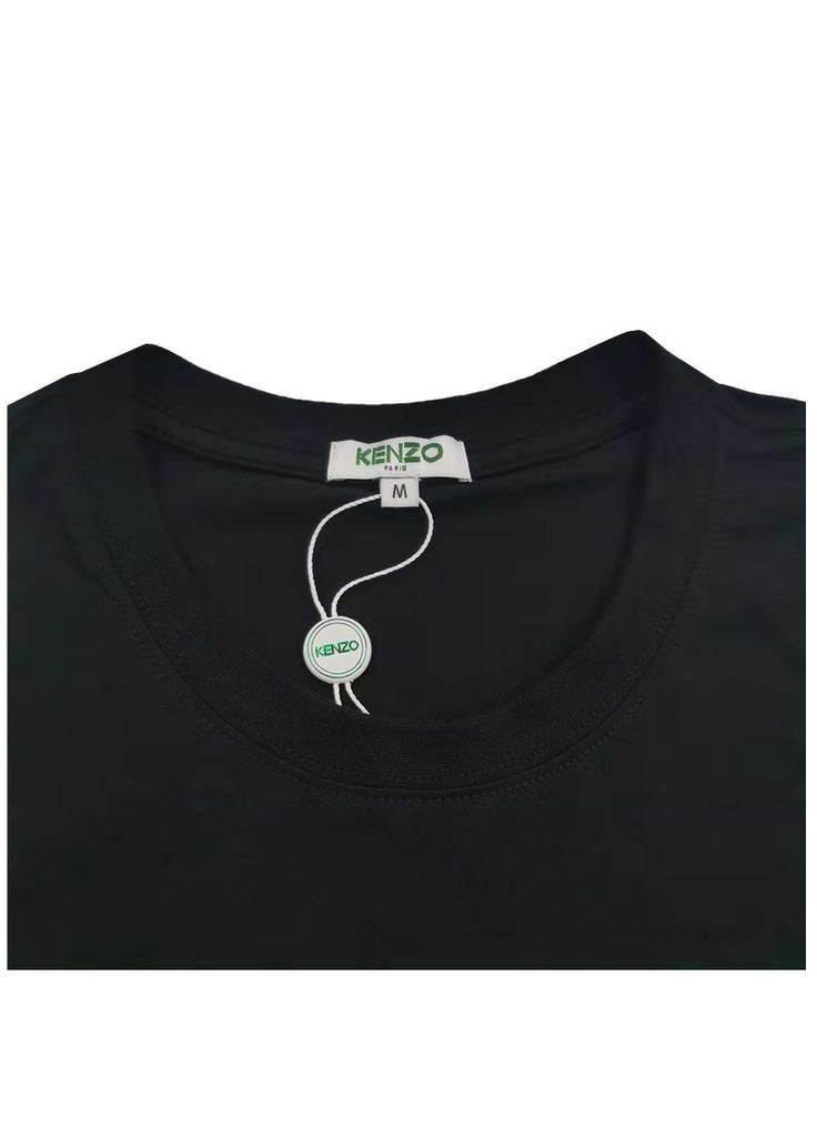 Чорна футболка чорна No Brand Embroidered Tiger Black T-Shirt Mens