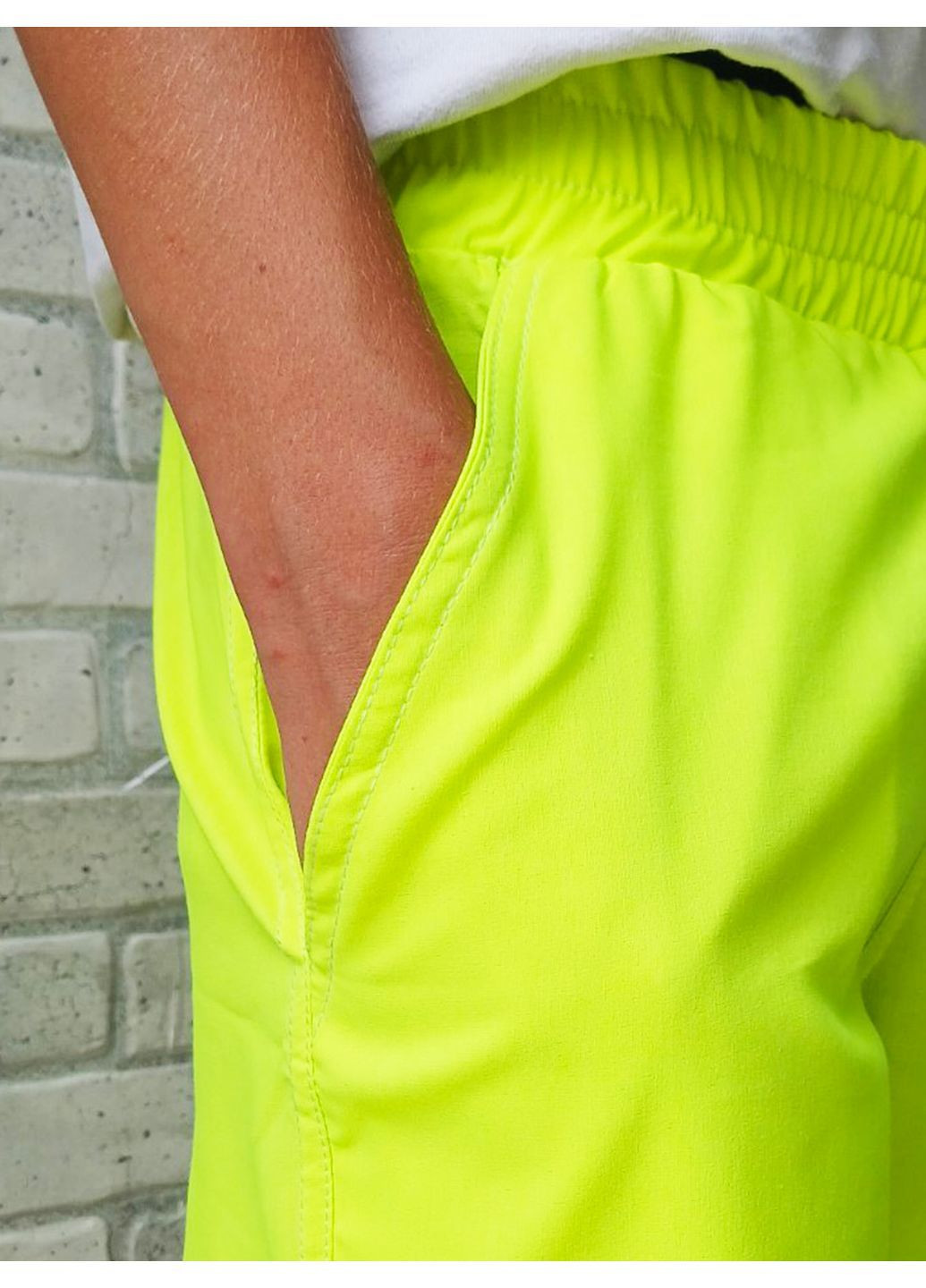 Легкие детские шорты для лета, подростковые однотонные на пляж, из ткани бенгалин без подкладки, по талии на резинке No Brand (364237322)