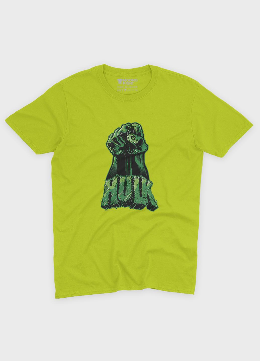 Лайм чоловіча футболка odno з принтом супергероя - халк лаймовий m (ts001-1-bli-006-018-009) Modno