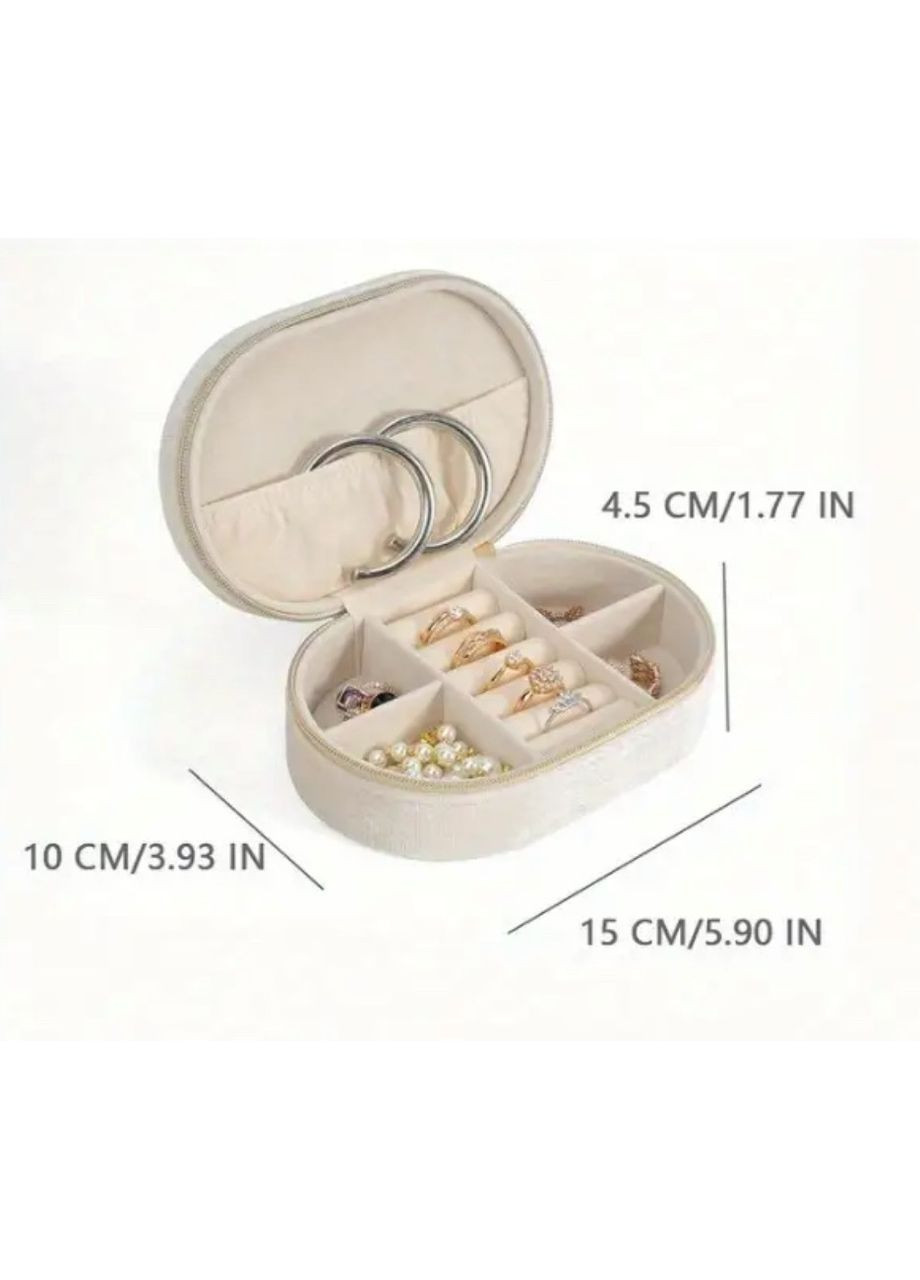 Элегантная бархатная шкатулка для украшений и бижутерии овальной формы нежно голубого цвета, отличный подарок No Brand (326487941)