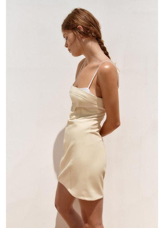 Білий коротка комбінована сукня Zara