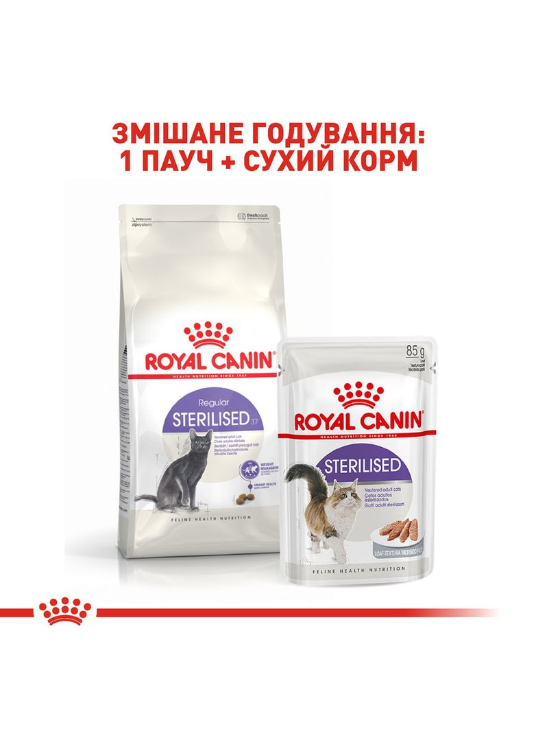 Сухой корм для взрослых стерилизованных кошек Sterilised 1 кг (2537100) Royal Canin (279570558)