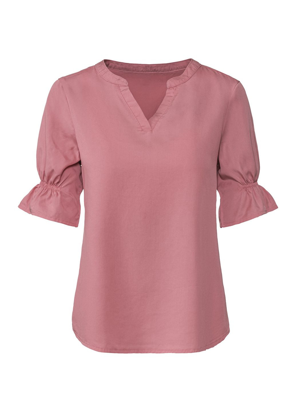 Розовая летняя блуза короткий рукав из лиоцела Esmara