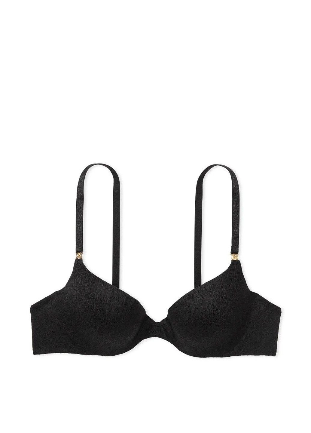 Чёрный бюстгальтер з пуш-ап push-up demi bra черный Victoria's Secret