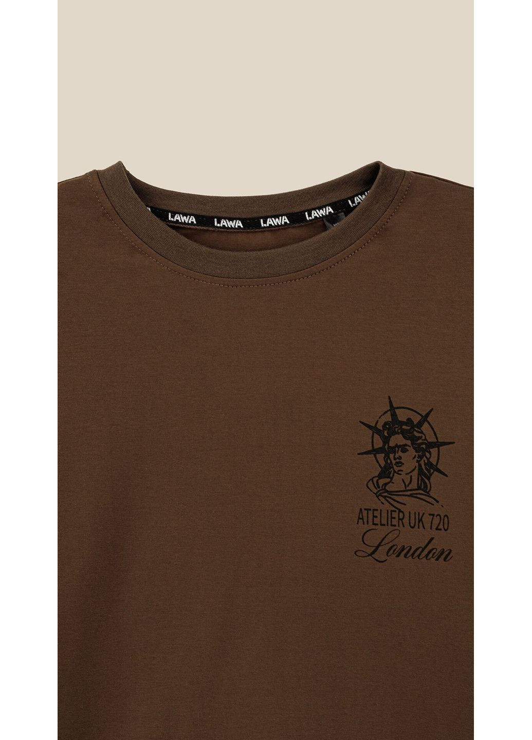 Коричневый демисезонный повседневный лонгслив LAWA