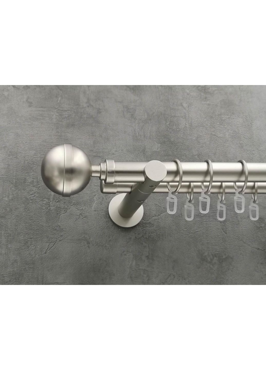 Карниз Калисто гладкая штанга двойной универсальный 25/19 мм 400 см Сатин Quadrum (352782800)