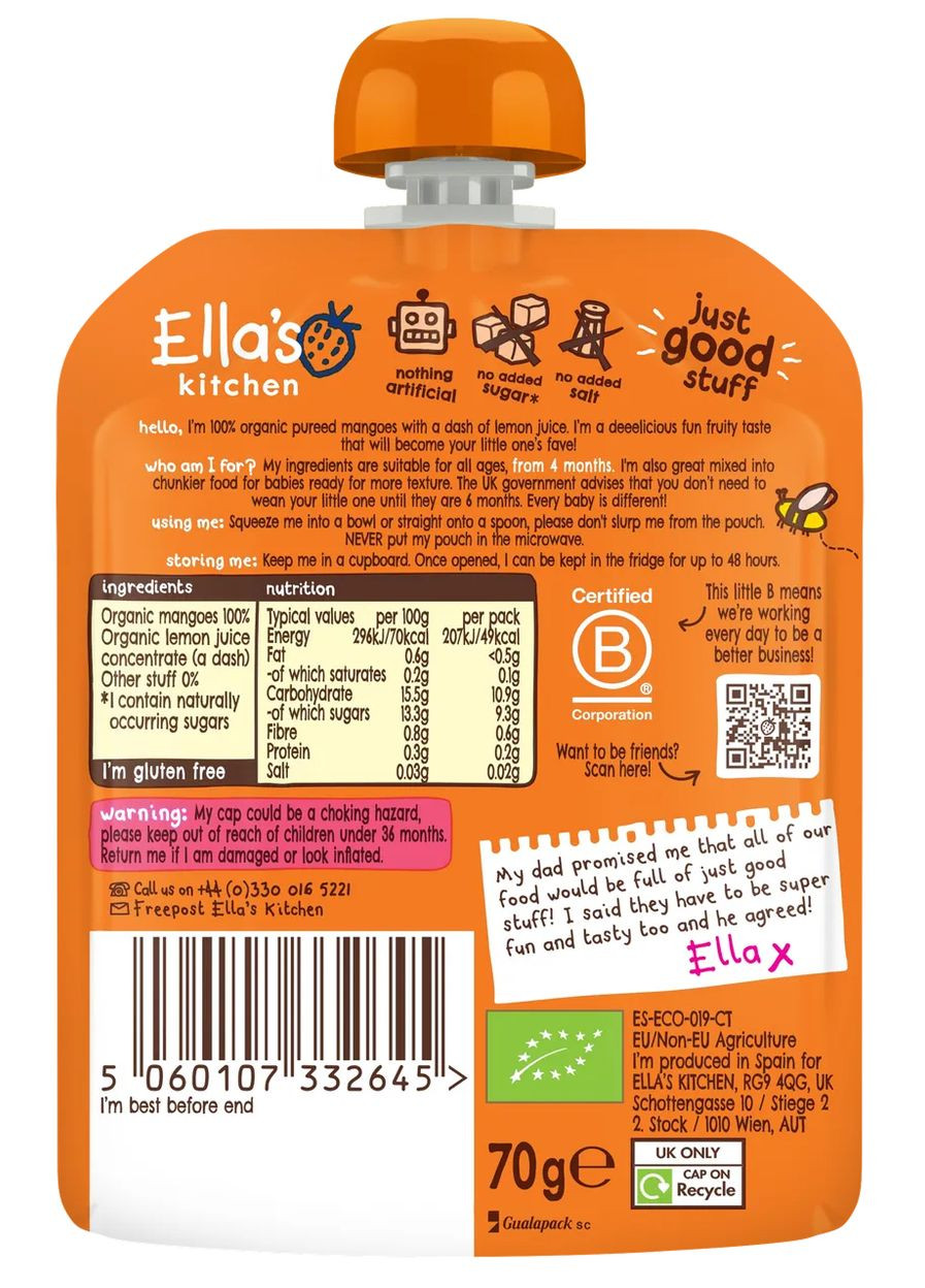 Пюре Ella's kitchen Манго, 70 г Ella’s Kitchen EK151 (335030874)