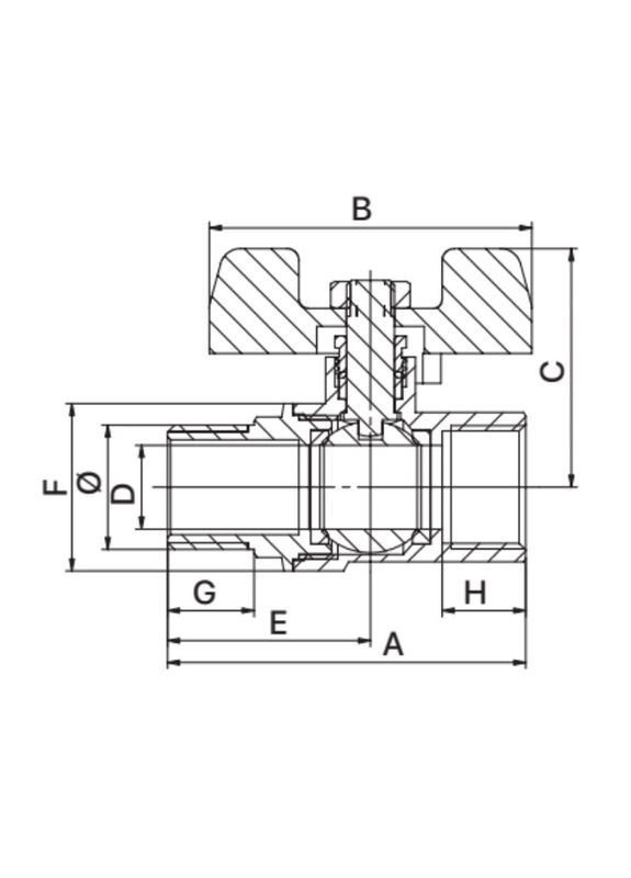 Кран кульовий 1/2" ГШМ газ EP.111 (EP2932) EUROPRODUCT (315442371)