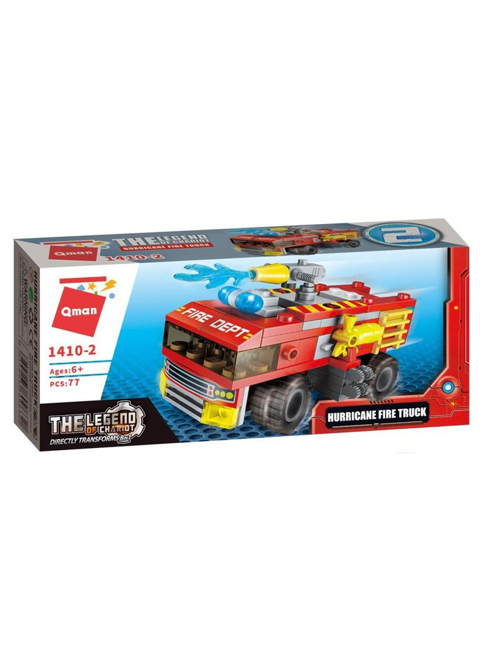 Конструктор 1410-1-8 Пожежна техніка, 79 дет Hurricane Fire Truck Qman (306436859)