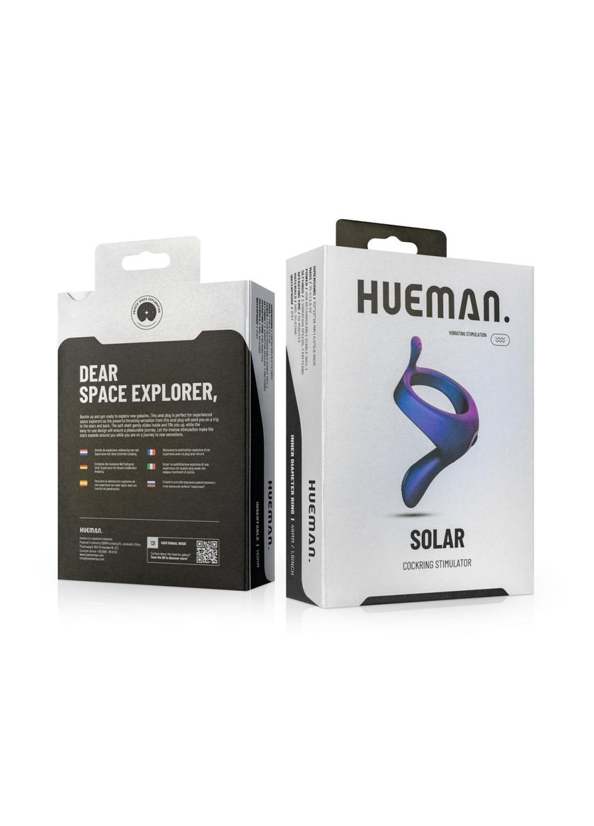 Эрекционное кольцо с вибрацией Vibrerende Strap-On Ring – силикон, аккумулятор, регулируемая посадка Hueman (372737767)