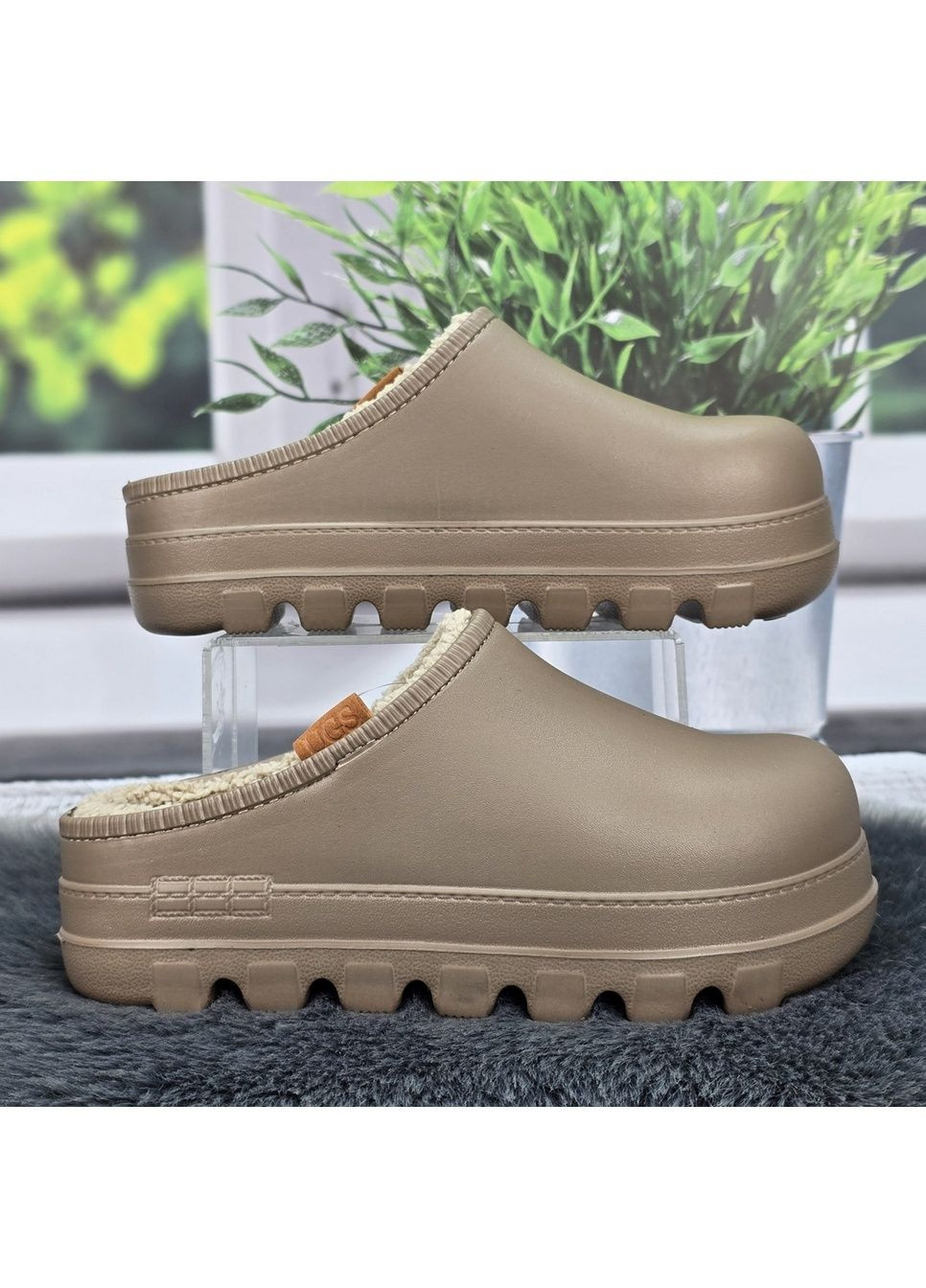 Сабо жіночі утеплені на хутрі калоші без задника Gipanis (366290137)