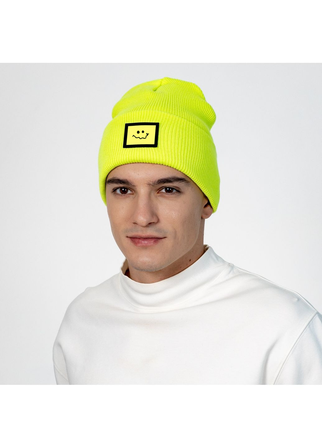 Шапка бини мужская хлопок желтая ТЕОНА 573-475 LuckyLOOK 573-475М (322792196)