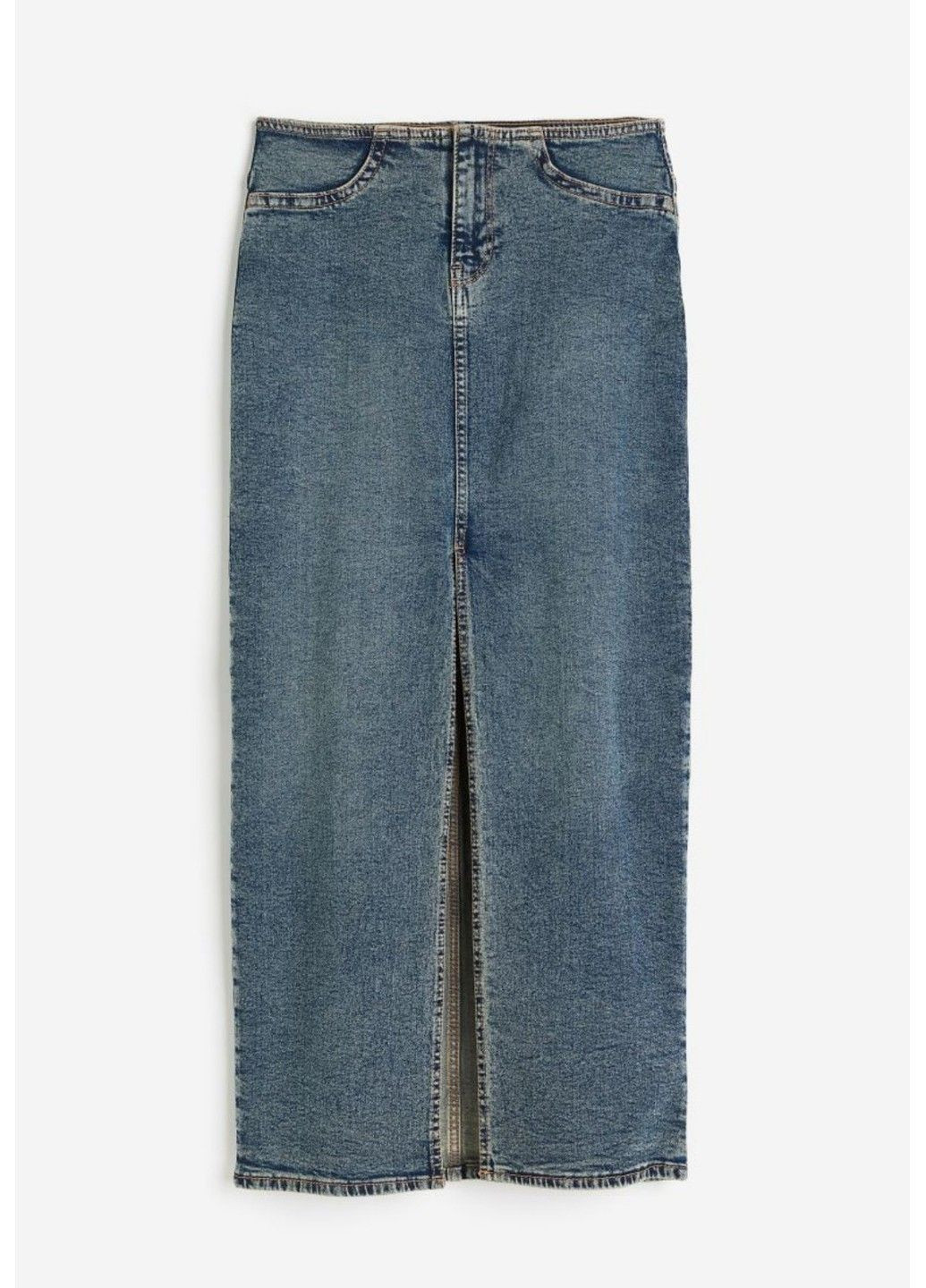 Жіноча джинсова спідниця з розрізом Н&М (56803) XS Синя H&M (285734956)