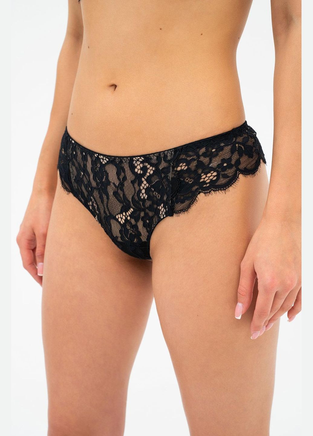 Труси жіночі бразиліана 46/XXL Black/piony (чорний/піон) (арт 020 210 08) Effetto (279383132)