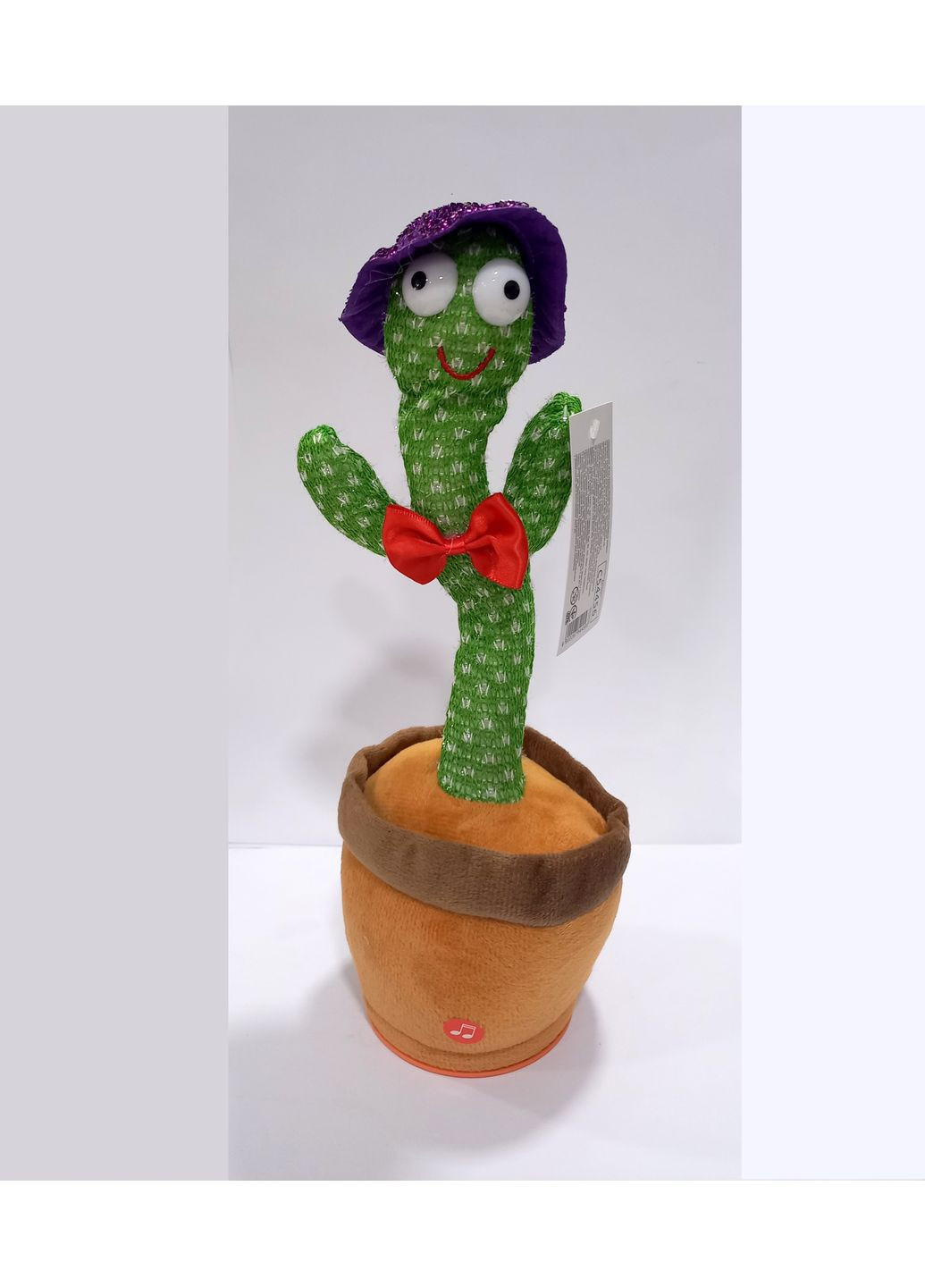 М'яка інтерактивна іграшка-повторюшка "Кактус в капелюсі" C 54456 (6900067544568) Червоний No Brand (306903742)