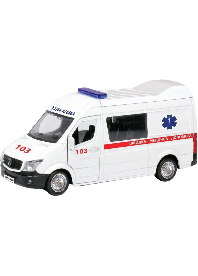 Автомодель Mercedes Benz Sprinter Швидка допомога, 1:32, білий () TechnoDrive 250344U (331860339)