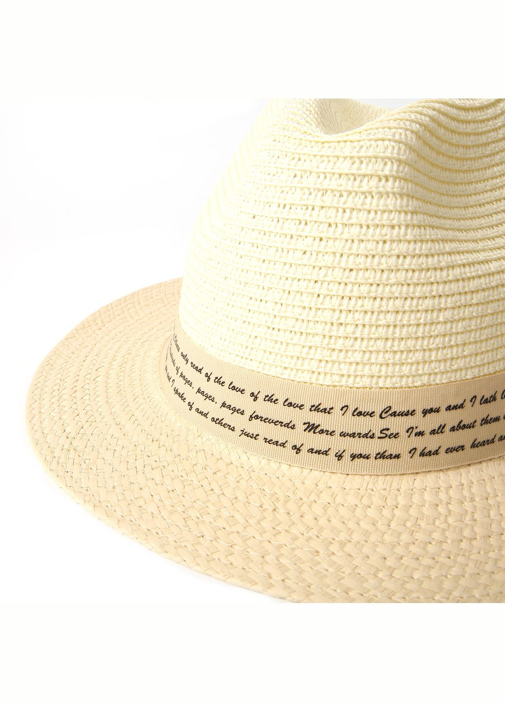 Шляпа федора мужская бумага бежевая WENDY 817-747 LuckyLOOK 817-747м (289478305)