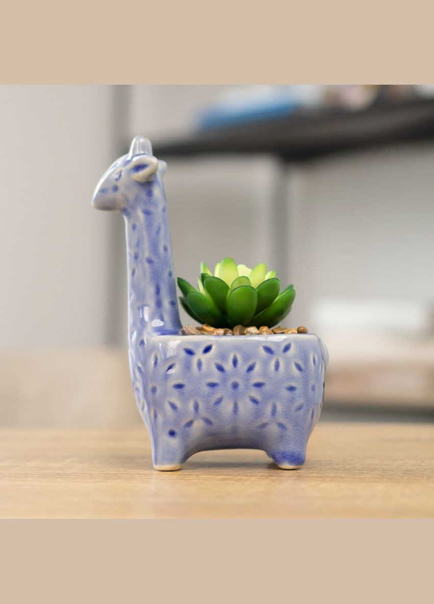 Искусственное растение в горшке MY HOME 15.5 см Зеленое/голубое (DHFLOWERS-20 GREEN/BLUE) MVM (301084631)