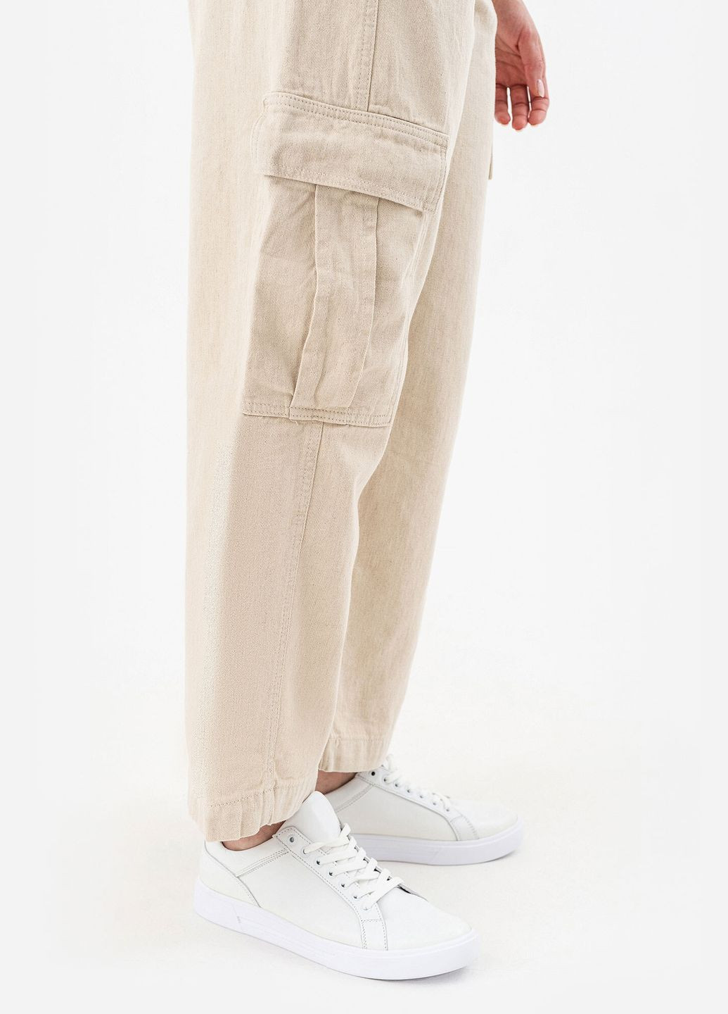 Широкі жіночі джинси з накладними кишенями Denim - (302713885)