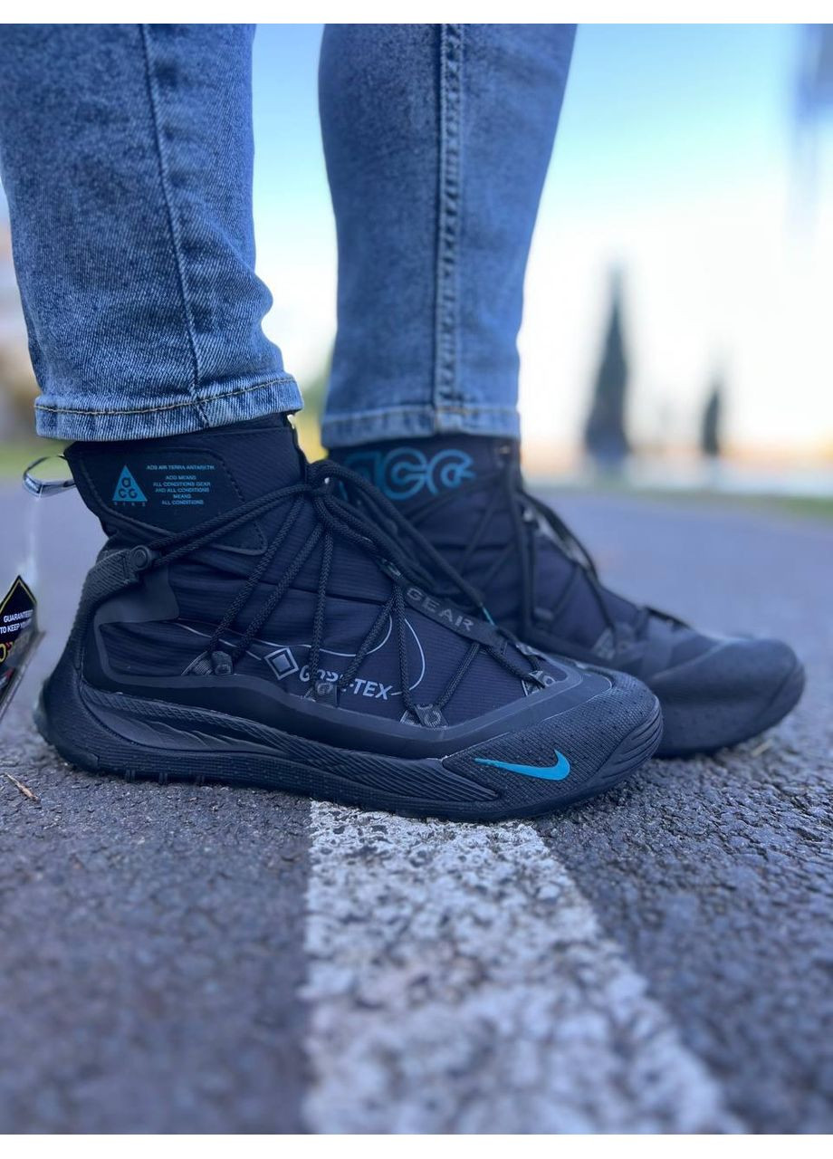 КРОСІВКИ ЖІНОЧІ NIKE ACG TERRA ANTARKTIK BLACK BLUE НАЙК АСГ ТЕРРА АНТАРКТІК No Brand чорні демісезони (368647069)