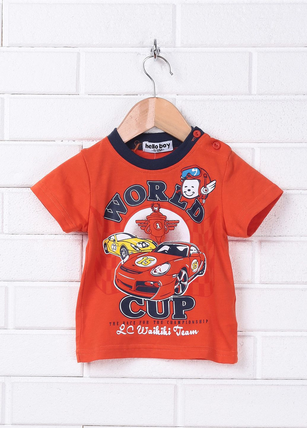 Оранжевая летняя футболка оранжевый Hello Boy