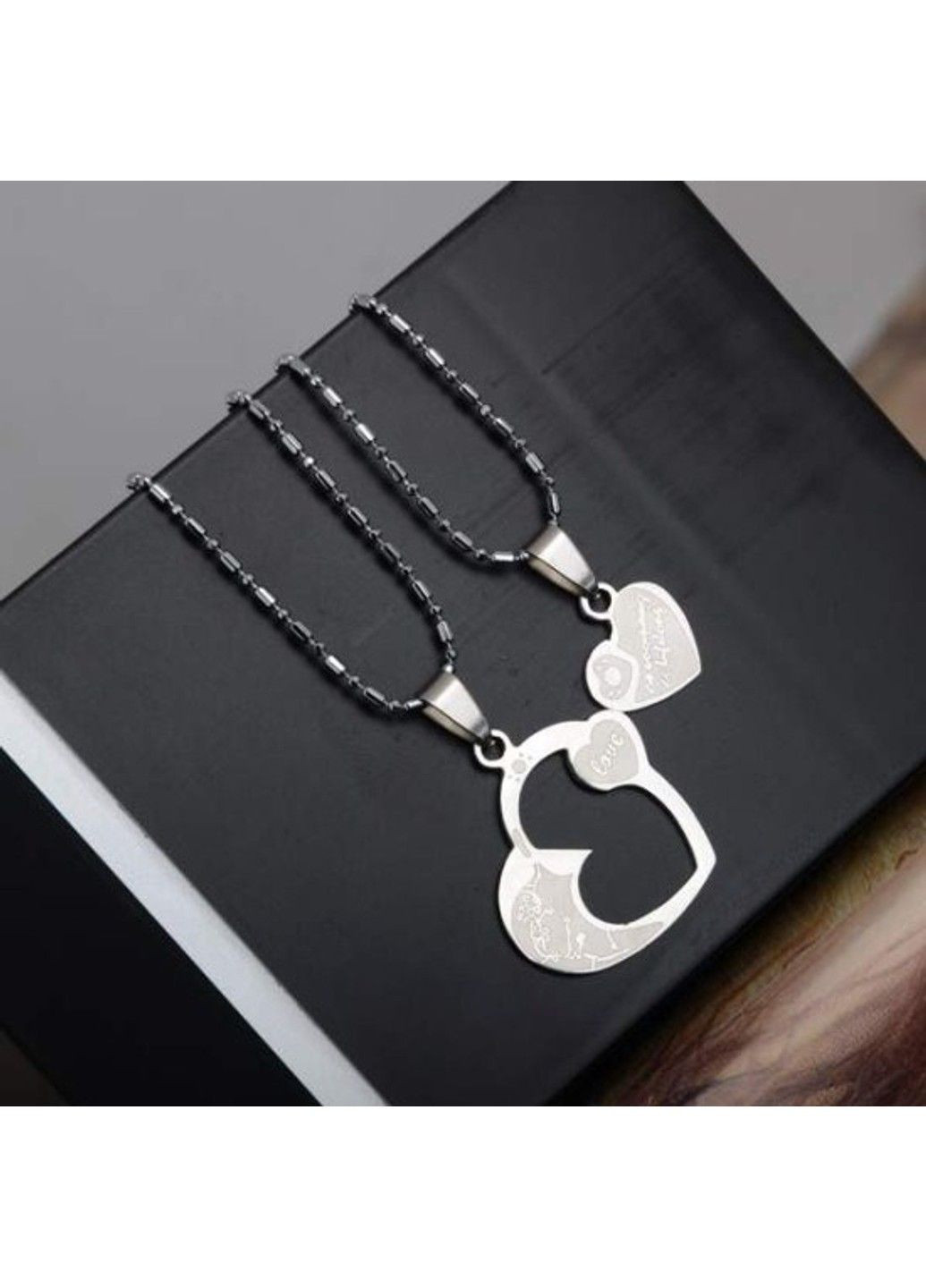 Парні кулони для для двох з нержавіючої медичної сталі PP-086 No Brand (299340240)