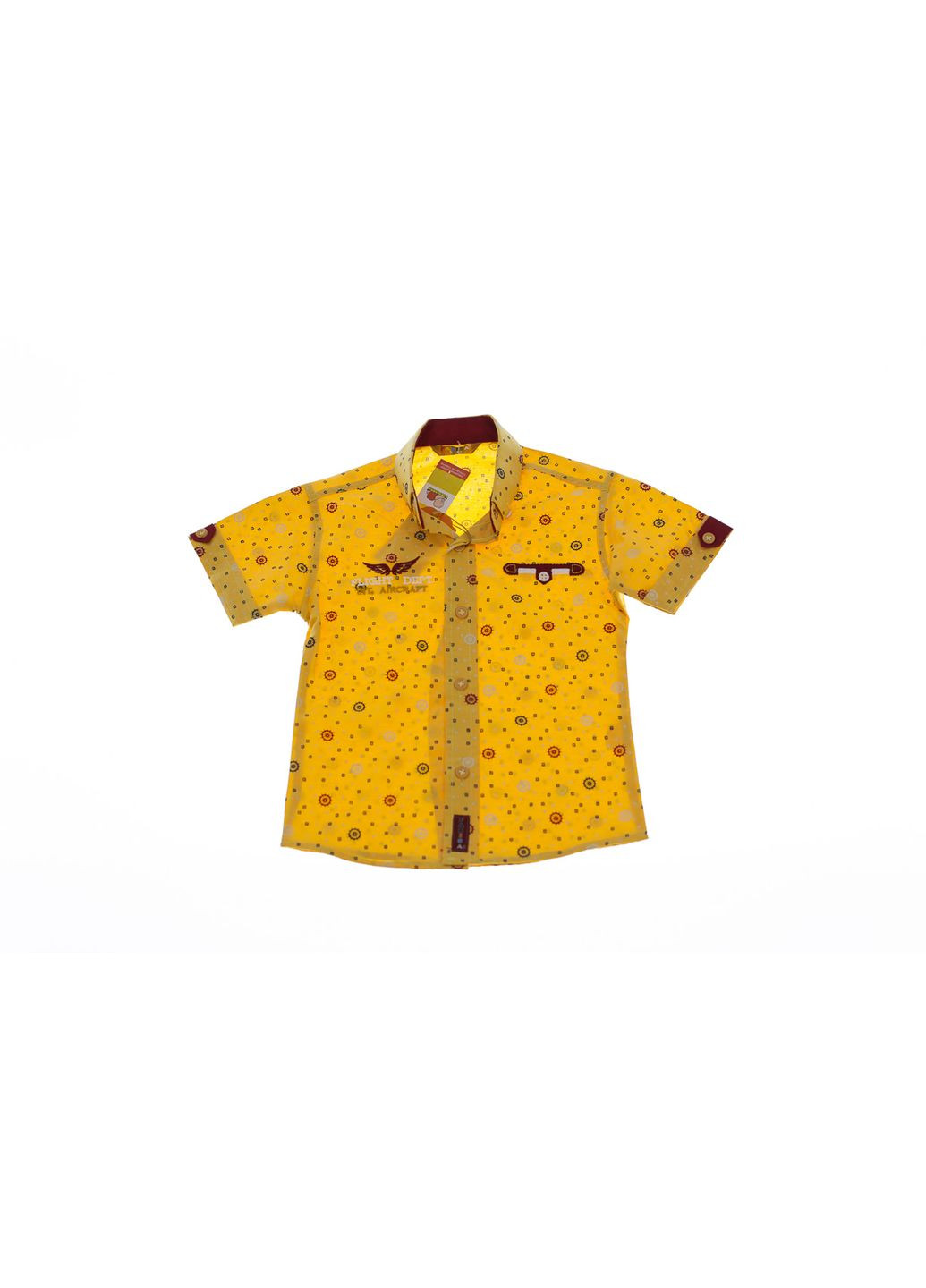 Сорочка з коротким рукавом для трикотажного хлопчика Морська жовта 110 см (31267) BABYKROHA (297200203)