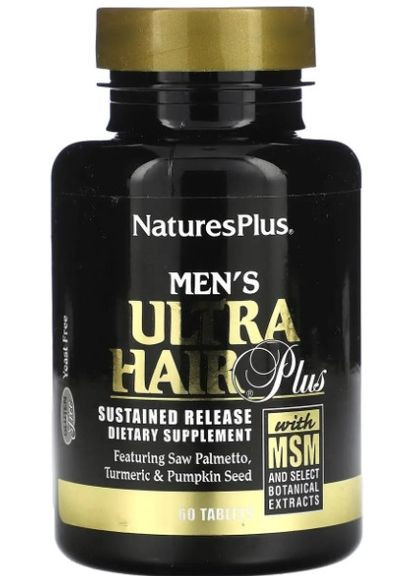 Вітаміни для волосся для чоловіків Men's Ultra Hair Plus 60 таб Nature's Plus (359473304)