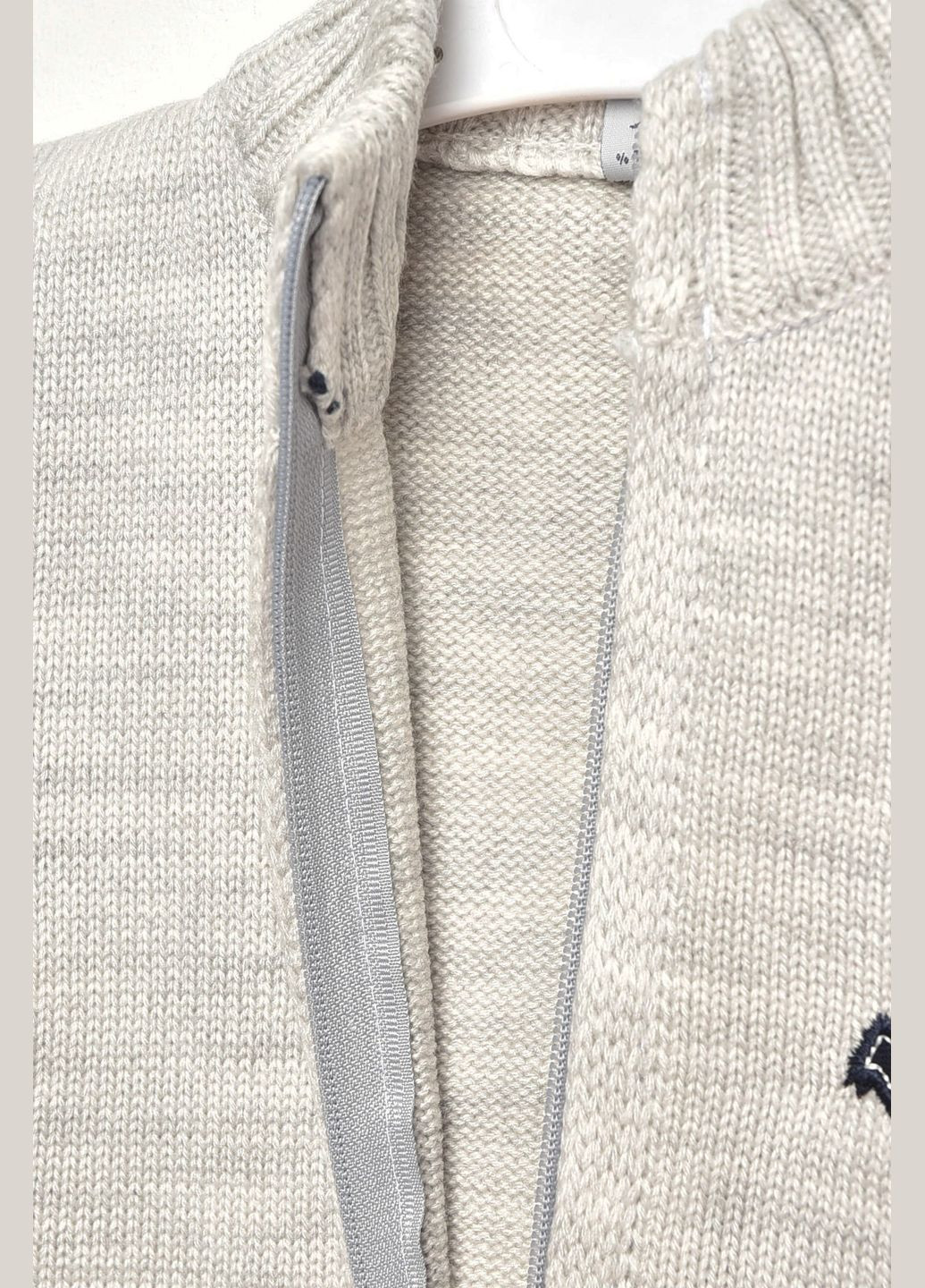 Світло-сірий зимовий кофта дитяча для хлопчика світло-сірого кольору пуловер Let's Shop