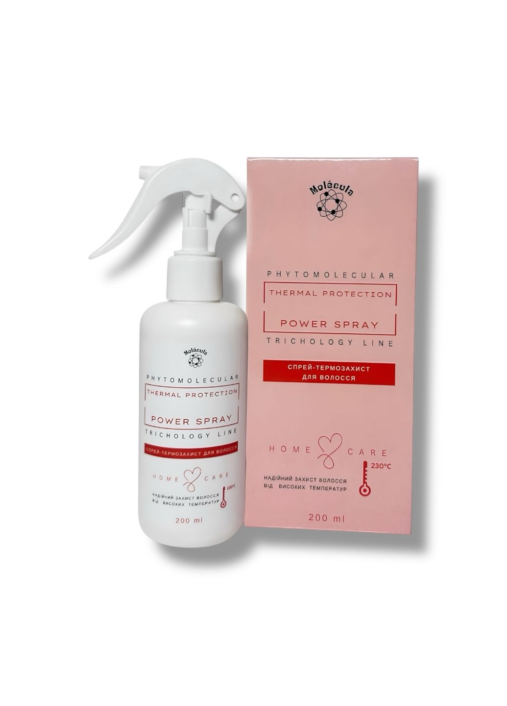 Cпрей-термозахист для волосся 200мл від . Thermal protection power spray. Molecula (340907863)