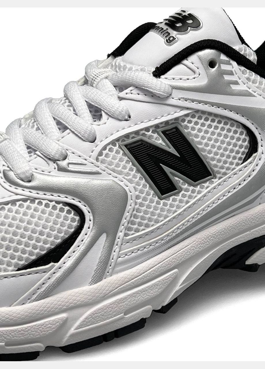 Білі Осінні кросівки чоловічі, вьетнам New Balance 530 White Black Silver