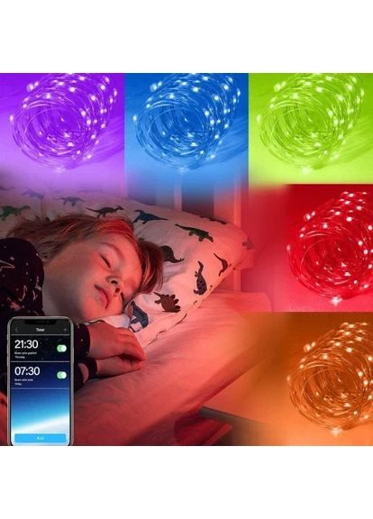 Светодиодная гирлянда медь RGB с Bluetooth и пультом ProDobro (391429088)