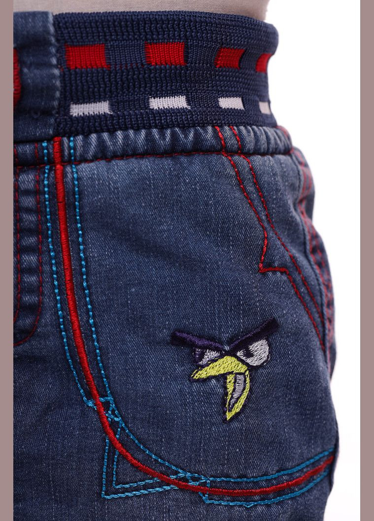 Джинси на траві для хлопчика з ведмедиком сині 86 см (30033) BABYKROHA (323469259)